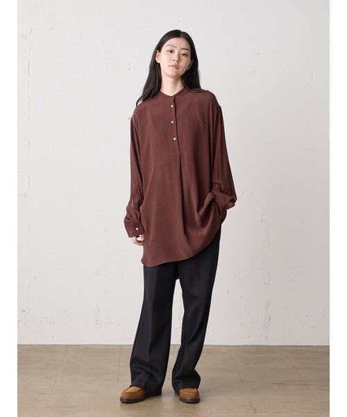 MidiUmi(ミディウミ)の「MidiUmi IPEKERプリントドットチュニック(ワンピース・レディース・ブラウン/ネイビー・FREE)」の10枚目の写真