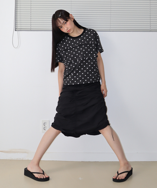 RONRON（ロンロン）の「SLEEVELESS SHIRRING DRESS BLACK（ワンピース・レディース・その他・FREE）」の4枚目の写真