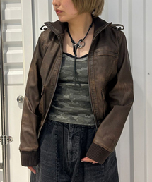 Guess | GUESS/ゲス GO PU LEATHER AVIATOR BOMBER(ブルゾン)