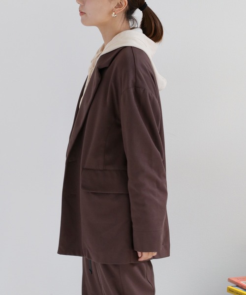 cepo（セポ）の「〈セットアップ対応〉ツイルジャージーテーラードジャケット（テーラードジャケット・レディース・ブラック/ブラウン・M）」の21枚目の写真