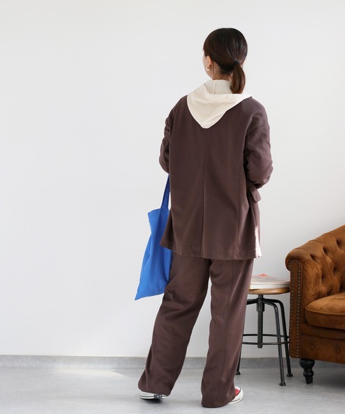 cepo（セポ）の「〈セットアップ対応〉ツイルジャージーテーラードジャケット（テーラードジャケット・レディース・ブラック/ブラウン・M）」の17枚目の写真