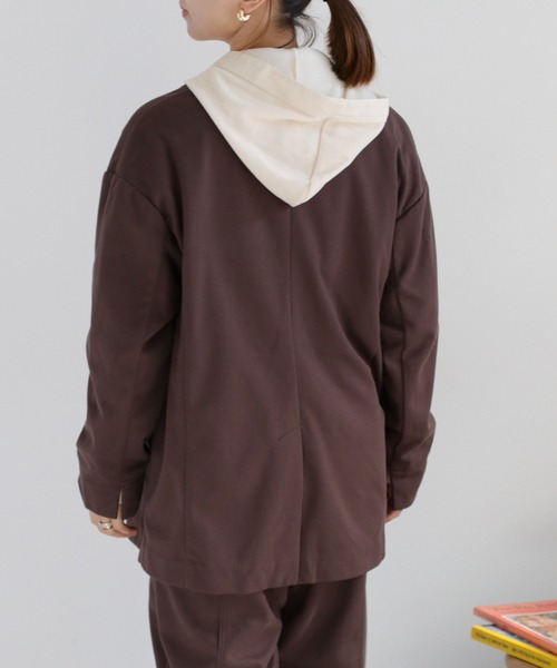 cepo（セポ）の「〈セットアップ対応〉ツイルジャージーテーラードジャケット（テーラードジャケット・レディース・ブラック/ブラウン・M）」の22枚目の写真