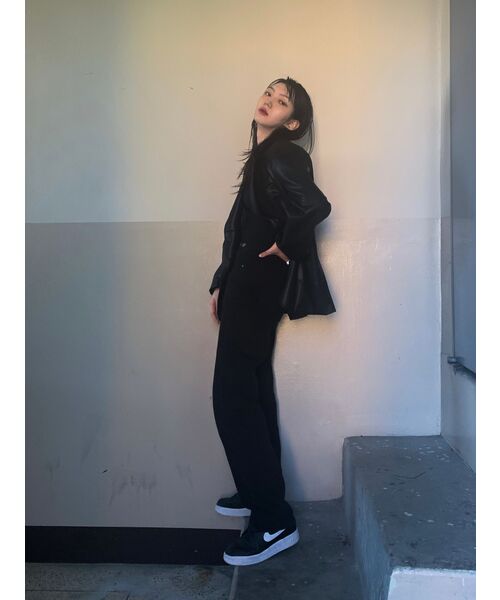 NICK&NICOLE(ニックアンドニコール)の「MANISH FAKE LEATHER JACKET_BLACK(ライダースジャケット・レディース・その他・FREE)」の11枚目の写真