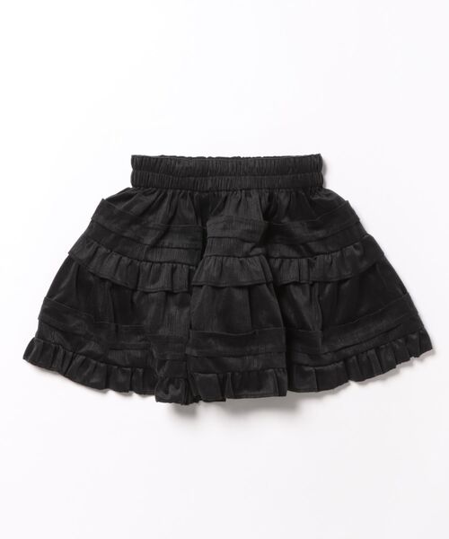 coca（coca）（コカ）の「キッズ　フリルティアードスカート（スカート・キッズ・ブラック/ホワイト・150/140/130/120）」の3枚目の写真