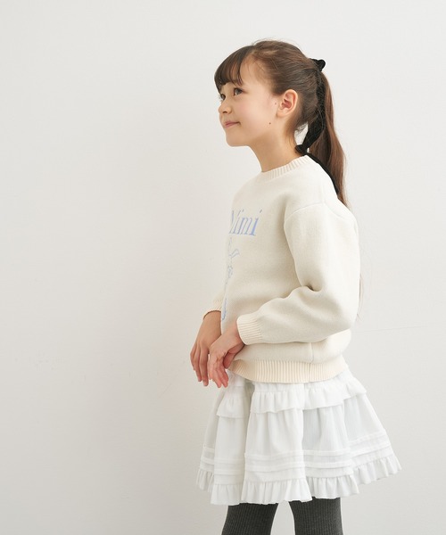 coca（coca）（コカ）の「キッズ　フリルティアードスカート（スカート・キッズ・ブラック/ホワイト・150/140/130/120）」の5枚目の写真