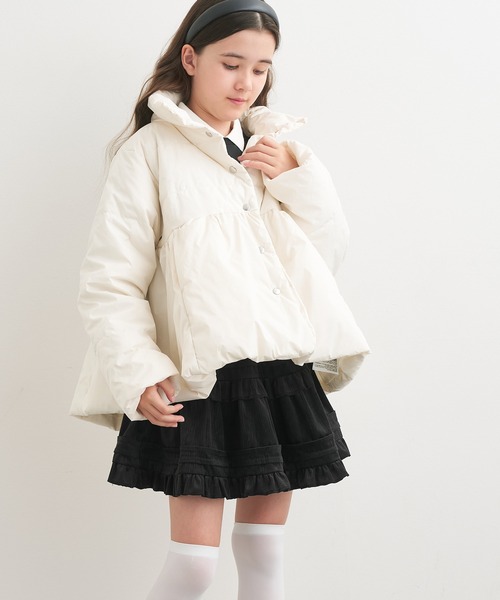 coca（coca）（コカ）の「キッズ　フリルティアードスカート（スカート・キッズ・ブラック/ホワイト・150/140/130/120）」の15枚目の写真