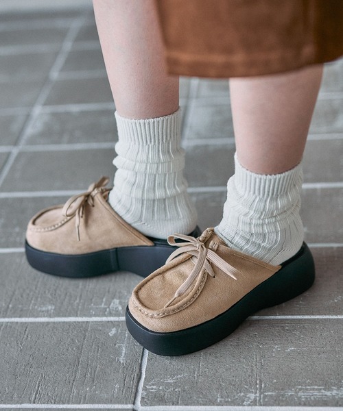 LEPSIM（レプシィム）の「モカシンサボ　603704（その他シューズ・レディース・ブラック/ベージュ・LARGE/MEDIUM）」の4枚目の写真