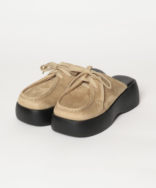 LEPSIM（レプシィム）の「モカシンサボ　603704（その他シューズ・レディース・ブラック/ベージュ・LARGE/MEDIUM）」の6枚目の写真