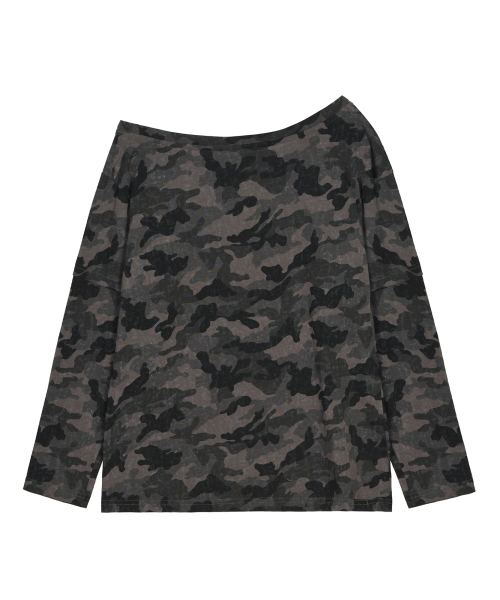 NICK&NICOLE(ニックアンドニコール)の「NICOLE ONE SHOULDER LAYERED CAMO LOGO LS TOP_CAMO(Tシャツ/カットソー・レディース・その他・FREE)」の5枚目の写真