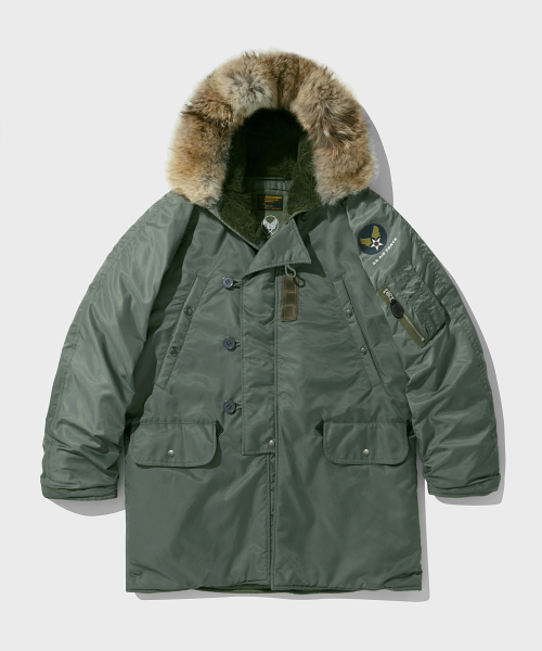 N3B FLIGHT PARKA(WOOL INSULATION)_SAGE GREEN（ダウンジャケット