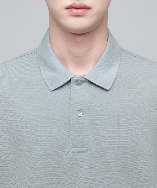 MUSINSA STANDARD（ムシンサスタンダード）の「ベーシックピケポロシャツ【ライトグレー】（ポロシャツ・メンズ・その他・SMALL/MEDIUM/LARGE/X-LARGE/XX-LARGE/XXX-LARGE）」の4枚目の写真