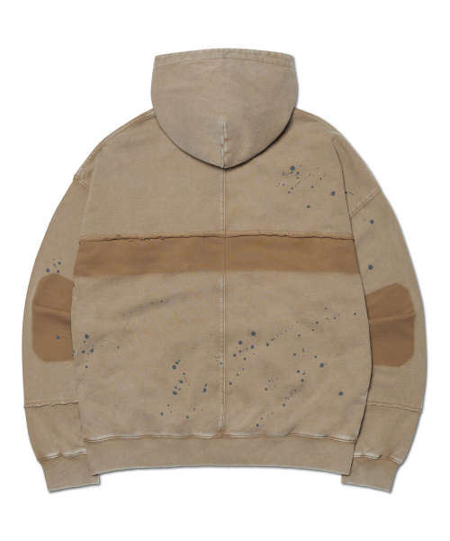 NOMANUAL(NOMANUAL)の「DETACHED PATCH HOODED ZIP-UP - WASHED BROWN(パーカー・レディース・その他・SMALL/MEDIUM/LARGE)」の2枚目の写真
