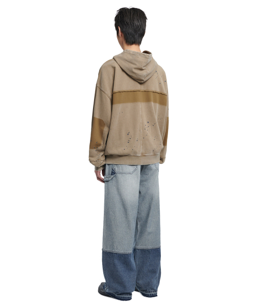 NOMANUAL(NOMANUAL)の「DETACHED PATCH HOODED ZIP-UP - WASHED BROWN(パーカー・レディース・その他・SMALL/MEDIUM/LARGE)」の5枚目の写真