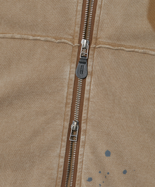 NOMANUAL(NOMANUAL)の「DETACHED PATCH HOODED ZIP-UP - WASHED BROWN(パーカー・レディース・その他・SMALL/MEDIUM/LARGE)」の6枚目の写真