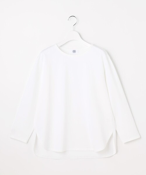 J.PRESS(ジェイプレス)の「ベーシックジャージー シャツテール カットソー(Tシャツ/カットソー・レディース・ホワイト系・F)」の7枚目の写真