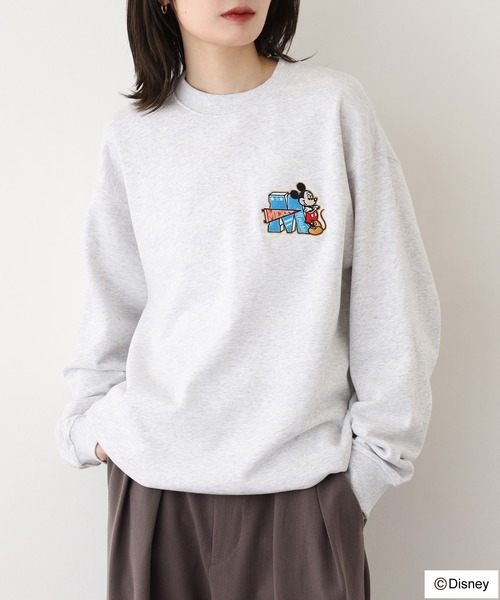 ATELANE(アテレーン)の「DISNEY ミッキー/グーフィー/ドナルドワンポイント刺繍スウェット(スウェット・メンズ・ホワイト/ブラック/ネイビー・XL/L/M)」の8枚目の写真