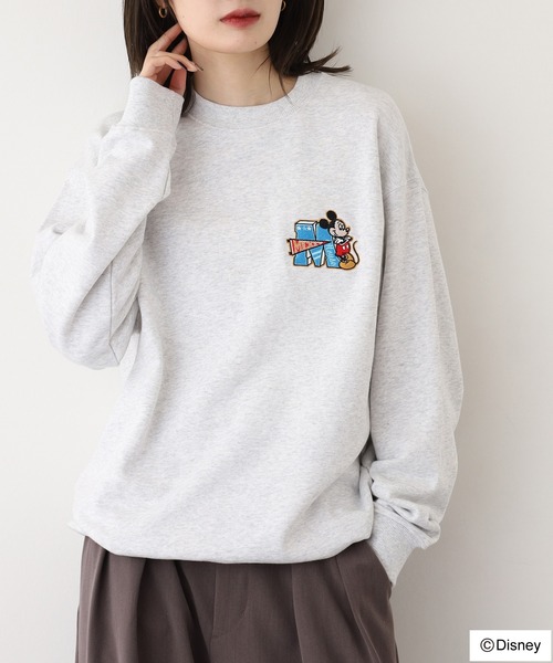 ATELANE(アテレーン)の「DISNEY ミッキー/グーフィー/ドナルドワンポイント刺繍スウェット(スウェット・メンズ・ホワイト/ブラック/ネイビー・XL/L/M)」の7枚目の写真