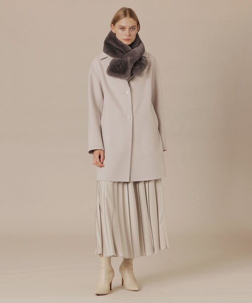 MACKINTOSH LONDON（マッキントッシュ ロンドン）の「ファーマフラー（マフラー・レディース・ベージュ/グレー系その他・FREE）」の7枚目の写真