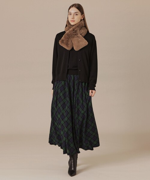 MACKINTOSH LONDON（マッキントッシュ ロンドン）の「ファーマフラー（マフラー・レディース・ベージュ/グレー系その他・FREE）」の8枚目の写真