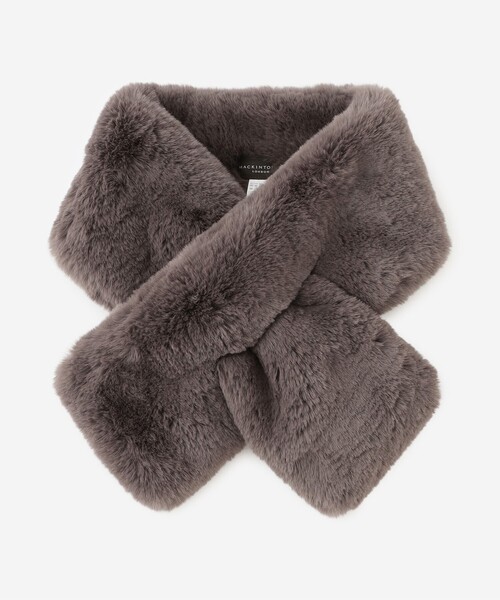 MACKINTOSH LONDON（マッキントッシュ ロンドン）の「ファーマフラー（マフラー・レディース・ベージュ/グレー系その他・FREE）」の5枚目の写真