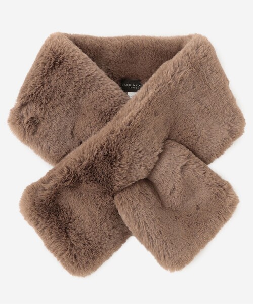 MACKINTOSH LONDON（マッキントッシュ ロンドン）の「ファーマフラー（マフラー・レディース・ベージュ/グレー系その他・FREE）」の6枚目の写真