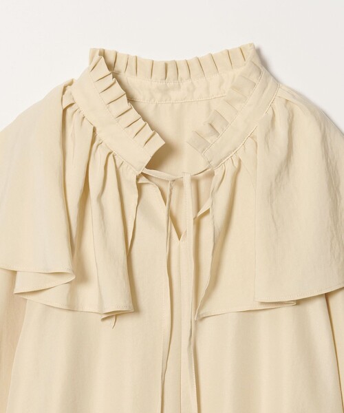 EMMEL REFINES（エメルリファインズ）の「＜EMMEL REFINES＞EM フィブリルサテン ネックタック フリル ブラウス（シャツ/ブラウス・レディース・クリーム・FREE）」の11枚目の写真