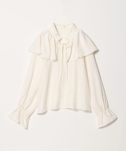 EMMEL REFINES（エメルリファインズ）の「＜EMMEL REFINES＞EM フィブリルサテン ネックタック フリル ブラウス（シャツ/ブラウス・レディース・クリーム・FREE）」の16枚目の写真