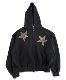 SK8ER ROCK（スケーターロック）の「Star Napping Sweat Hood Zip-Up ((black))（パーカー）」