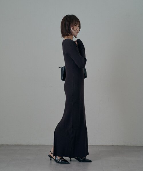 mline（エムライン）の「[mline]アイカットニットワンピース（ワンピース・レディース・ダークブラウン/イエロー/アイボリー・FREE）」の18枚目の写真