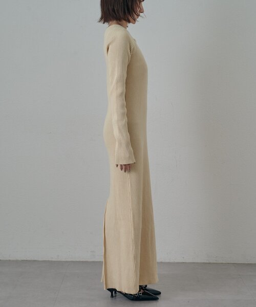 mline（エムライン）の「[mline]アイカットニットワンピース（ワンピース・レディース・ダークブラウン/イエロー/アイボリー・FREE）」の15枚目の写真