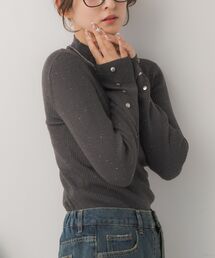RETRO GIRL | 【WEB限定カラー追加】スパンコールリブハイネックNT(ニット/セーター)