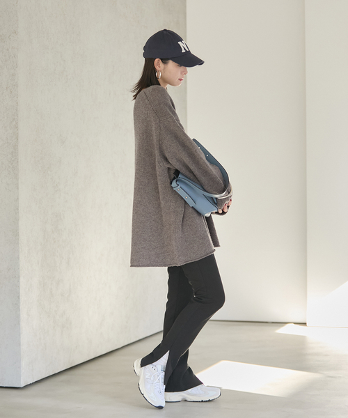 plage(プラージュ)の「《追加》WOOL CASHMERE SOFT TUNIC ニット(ニット/セーター・レディース・チャコールグレー/ホワイト・FREE)」の6枚目の写真