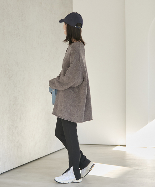plage(プラージュ)の「《追加》WOOL CASHMERE SOFT TUNIC ニット(ニット/セーター・レディース・チャコールグレー/ホワイト・FREE)」の7枚目の写真