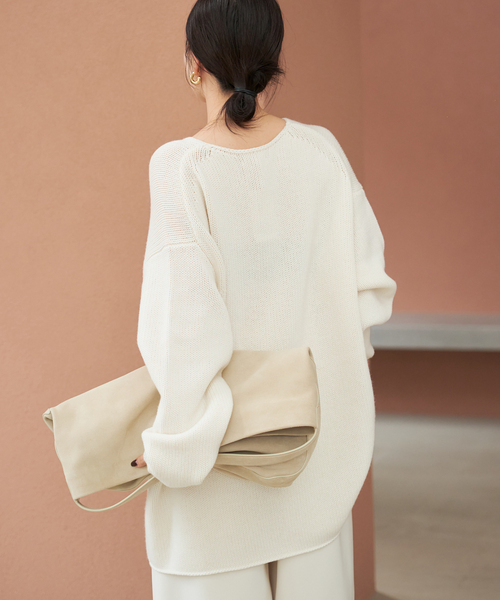 plage(プラージュ)の「《追加》WOOL CASHMERE SOFT TUNIC ニット(ニット/セーター・レディース・チャコールグレー/ホワイト・FREE)」の22枚目の写真