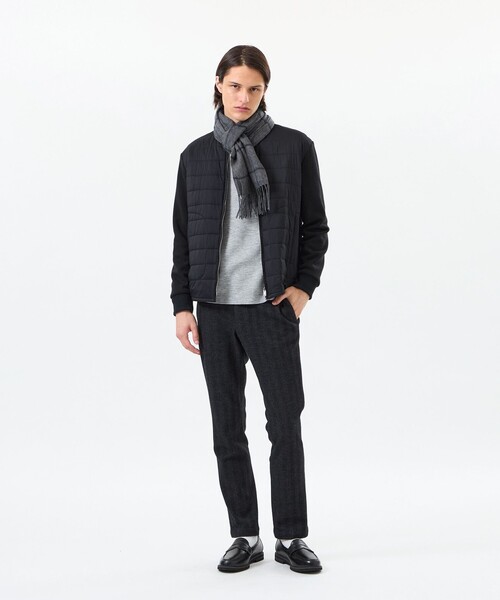 MACKINTOSH PHILOSOPHY（ﾏｯｷﾝﾄｯｼｭ ﾌｨﾛｿﾌｨｰ）の「エアロゲルキルト×ブリスター　コンビジップアップ（ブルゾン・メンズ・オフホワイト/ブラック・38/40）」の8枚目の写真