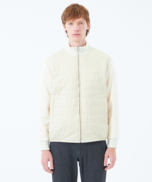 MACKINTOSH PHILOSOPHY（ﾏｯｷﾝﾄｯｼｭ ﾌｨﾛｿﾌｨｰ）の「エアロゲルキルト×ブリスター　コンビジップアップ（ブルゾン・メンズ・オフホワイト/ブラック・38/40）」の9枚目の写真