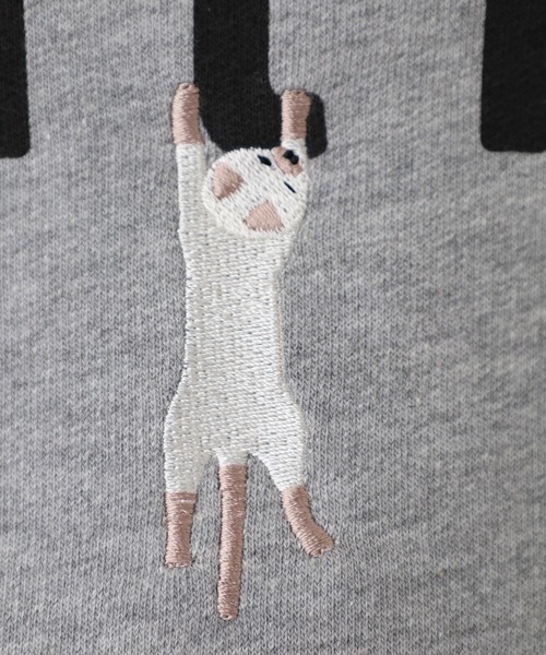 Quelle Chance（ケルシャンス）の「裾ドロスト Don’ｔ fallキャット プルオーバー（Tシャツ/カットソー・レディース・杢グレー/チャコールグレー/キナリ・M/L）」の7枚目の写真