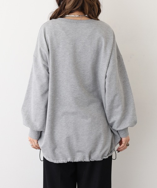 Quelle Chance（ケルシャンス）の「裾ドロスト Don’ｔ fallキャット プルオーバー（Tシャツ/カットソー・レディース・杢グレー/チャコールグレー/キナリ・M/L）」の10枚目の写真