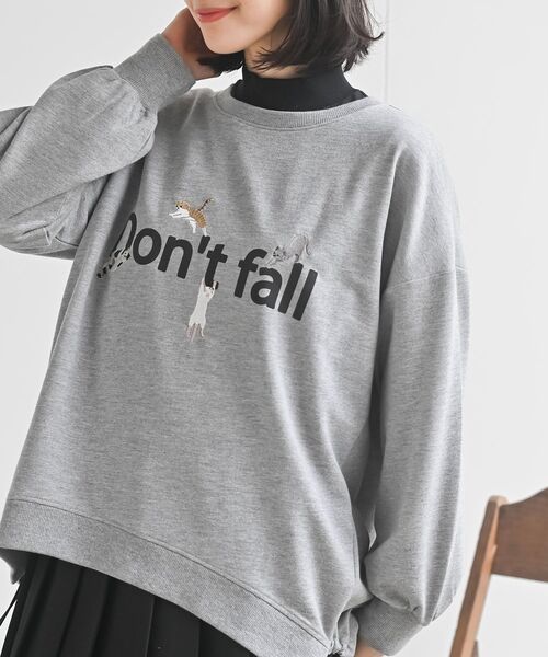 rps（アールピーエス）の「Ｄｏｎ’ｔ ｆａｌｌキャット裏毛プルオーバー（スウェット・レディース・アイボリー/杢グレー/チャコールグレー・フリー）」の3枚目の写真