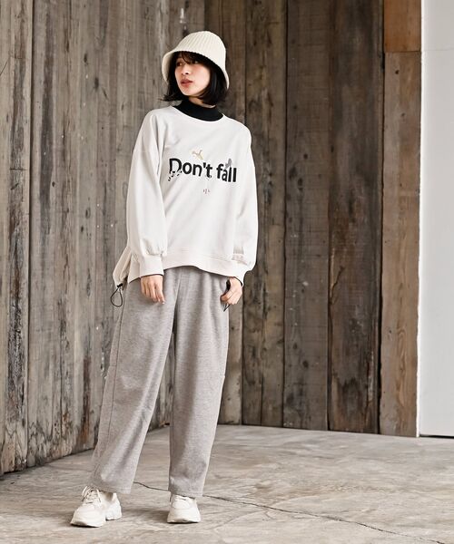 rps（アールピーエス）の「Ｄｏｎ’ｔ ｆａｌｌキャット裏毛プルオーバー（スウェット・レディース・アイボリー/杢グレー/チャコールグレー・フリー）」の6枚目の写真