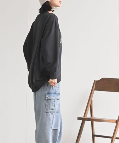 rps（アールピーエス）の「Ｄｏｎ’ｔ ｆａｌｌキャット裏毛プルオーバー（スウェット・レディース・アイボリー/杢グレー/チャコールグレー・フリー）」の16枚目の写真