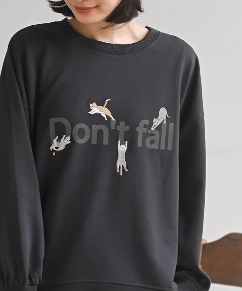 rps（アールピーエス）の「Ｄｏｎ’ｔ ｆａｌｌキャット裏毛プルオーバー（スウェット・レディース・アイボリー/杢グレー/チャコールグレー・フリー）」の19枚目の写真