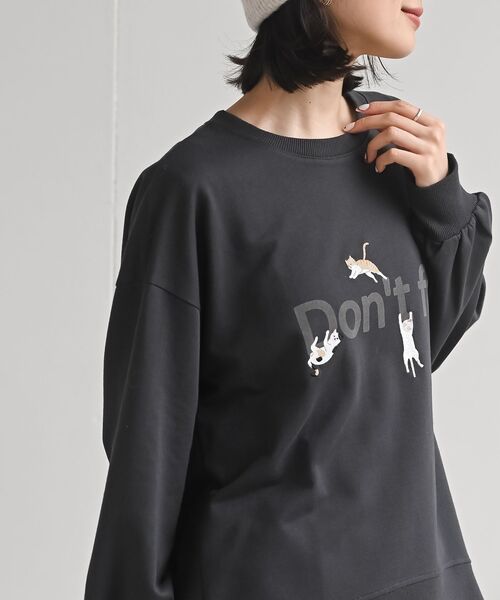 rps（アールピーエス）の「Ｄｏｎ’ｔ ｆａｌｌキャット裏毛プルオーバー（スウェット・レディース・アイボリー/杢グレー/チャコールグレー・フリー）」の20枚目の写真