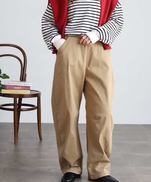 atONE(アットワン)の「ストレッチツイルカーブパンツ(その他パンツ・レディース・ベージュ/カーキ/ブラック・3L/M/L/4L/LL)」の11枚目の写真