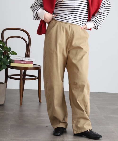atONE(アットワン)の「ストレッチツイルカーブパンツ(その他パンツ・レディース・ベージュ/カーキ/ブラック・3L/M/L/4L/LL)」の15枚目の写真