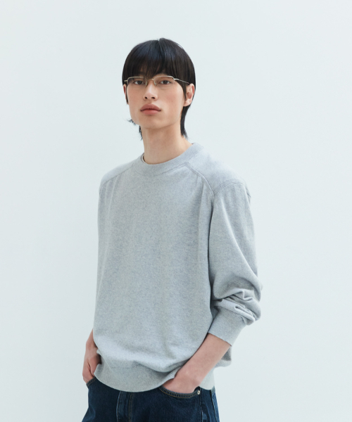 LEIRE（ルアール）の「コットンカシミヤクルーネックニット[グレー]（ニット/セーター・レディース・その他・MEDIUM/LARGE/X-LARGE）」の6枚目の写真