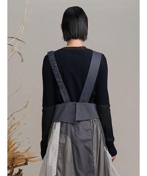 UN3D.(アンスリード)の「SHEER DOCKING COLOR BLOCK KT / シアードッキングカラーブロックニット(ニット/セーター・レディース・ライム/オレンジ/ブラック・36/38)」の21枚目の写真