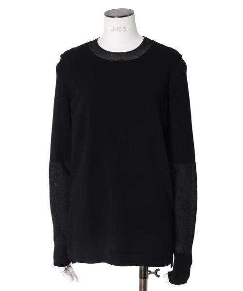 UN3D.(アンスリード)の「SHEER DOCKING COLOR BLOCK KT / シアードッキングカラーブロックニット(ニット/セーター・レディース・ライム/オレンジ/ブラック・36/38)」の16枚目の写真