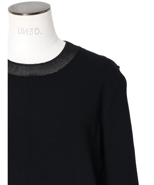 UN3D.(アンスリード)の「SHEER DOCKING COLOR BLOCK KT / シアードッキングカラーブロックニット(ニット/セーター・レディース・ライム/オレンジ/ブラック・36/38)」の20枚目の写真