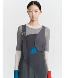 UN3D. | SHEER DOCKING COLOR BLOCK KT / シアードッキングカラーブロックニット(ニット/セーター)